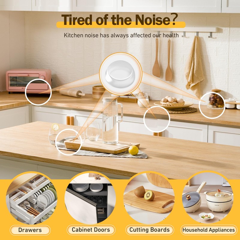 240 Pcs Cabinet Door Bumpers, 1/2" Diameter Self Adhesive Clear