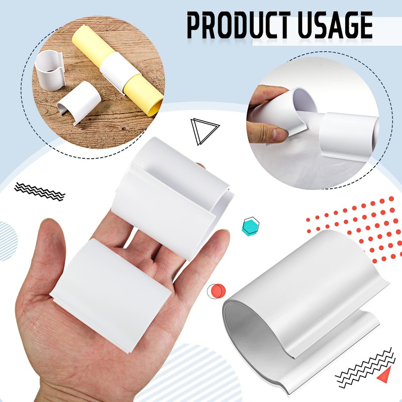 Jetec 32 Pcs White Pool Cover Clips for Above Ground