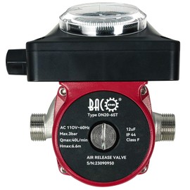 BACOENG Hot Water Recirculating Pump, Auto Start/Close Water Circulation Pump With Timer, Ultra-silent Stainless Steel Head for Electric Water Heater System/Tank Water Heaters