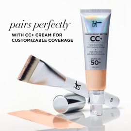 IT Cosmetics Heavenly Luxe Smoothing Spatula Foundation Brush No. 10 - Flat, Wide Brush for Sheer to Medium Coverage Airbrush Makeup - Made with Synthetic Bristles for Liquid & Cream Formulas