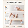 Adhesive Shower Caddy 2-Pack, Shower Shelves with Towel Bar, Cream
