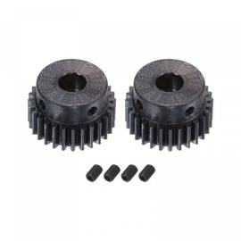 sourcing map 1Mod 28T Pinion Gear 8mm Bore Hardened Steel Motor Rack Spur Gear with Step for RC Car Truck Buggy Gear Drive, 2 Set