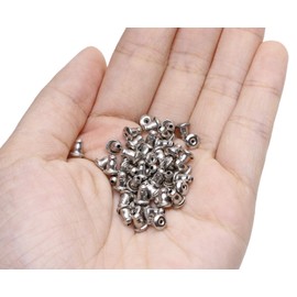 Shapenty 50PCS/25Pairs Stainless Steel Earnuts Clutches Earring Safety Backs Stopper Replacements Earring Backing Jewelry Making Findings (4.5 x 5 MM)