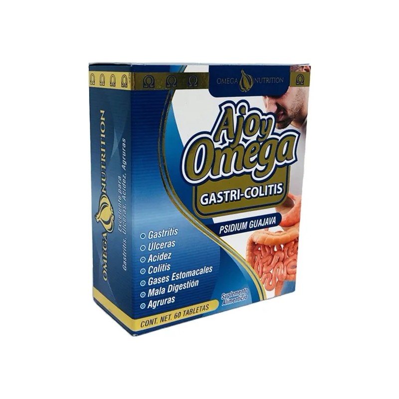 Paq Ajo Omega Nutrition Gastri Colitis Acidez Agruras Sabor