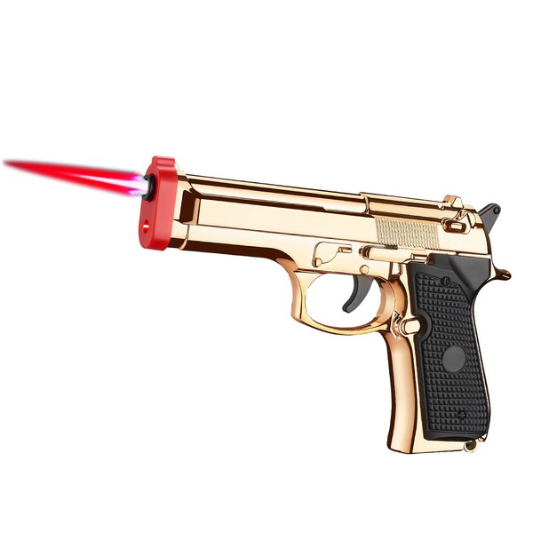 Torch Lighter - Windproof Red Flame Refillable Butane Lighter with