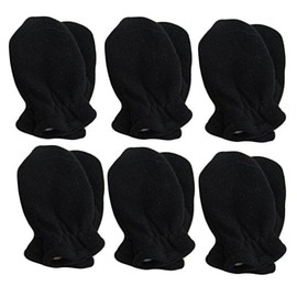 Infant-Toddler-Kids Soft And Warm Double Layers Of Fleece Mittens 6-Pack (Black 24-36M)