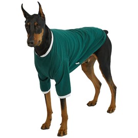 Lucky Petter Ringer Dog Shirt for Small and Large Dogs Cotton T-Shirts Soft Breathable Dog Shirts pet Clothes (X-Large, Green/White)