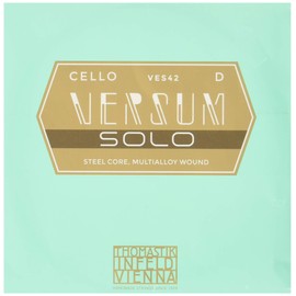 Thomastik VES42 Single string for Cello 4/4 Versum Solo - D-string steel wire, special alloy wound, tension, medium