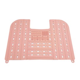 Foldable Sink Basin Top Cover Silicone Makeup Brush Cleaning Mat Makeup Tools Bathroom Sink Organizer Countertop
