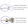 BlueXP 2 Pack Metal Curtain Holdback Hook Crystal Ball U-Form