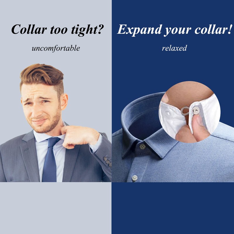 OURUI Button Extender Collar Neck Metal Extender for Men Dress
