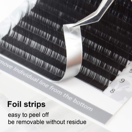 NAGARAKU Eyelash Extension Classic Individual 1:1 Eyelash Volume Individual Eyelashes Natural Semi Permanent Soft Eyelash Accessories Matte Black Single Lash Extension 16 Rows 0.15 mm CC Curl 7-15 mm