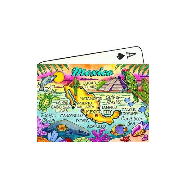 Mexico Map Collectible Souvenir Playing Cards