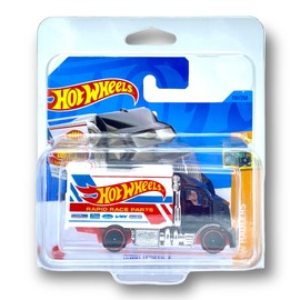 Hot Wheels Hiway Hauler 2 (Black, White & Red) 5/5 HW Haulers 2023-130/250 (Short Card) *** COMES IN A KLAS CAR KEEPER PROTECTIVE COLLECTORS CASE *** HKH27