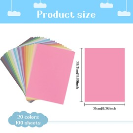 Coloured Paper Handmade Origami Paper Coloured Paper Coloured Paper MFCGHXR Origami Paper A4 Coloured Paper 70g, 100 Sheet A4 Origami Colour Paper, Coloured Copier Paper(20 Colours)
