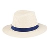 Dockers Men's Straw Fedora Hat, Navy Band, Large-X-Large