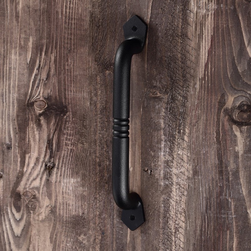 Sliding Barn Door Handle Pull Black Heavy Duty Cast Iron