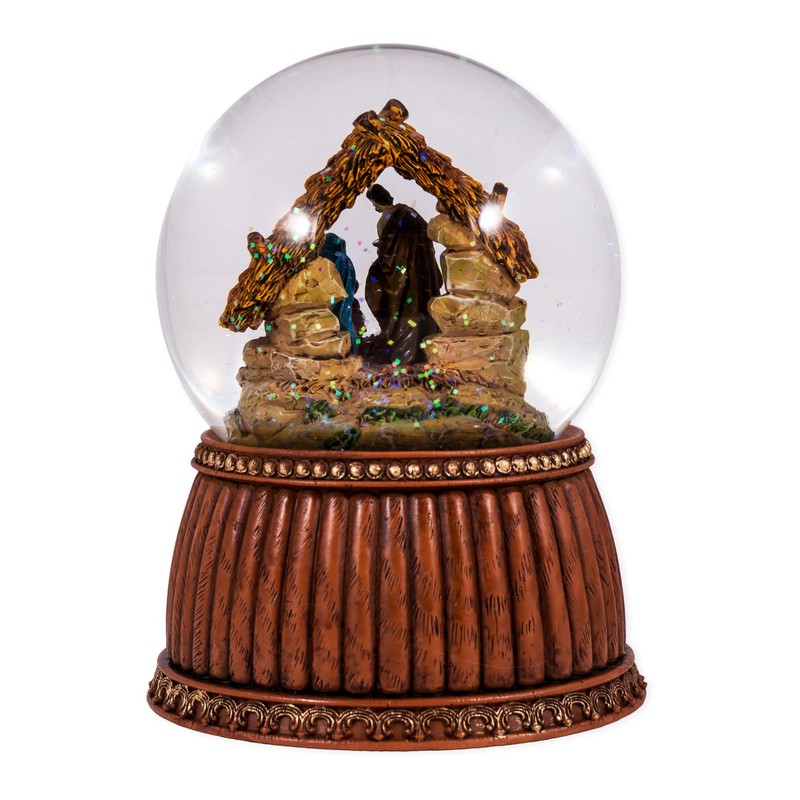 Charming Natural Brown Holiday Nativity 5.5 x 4 Resin Decorative