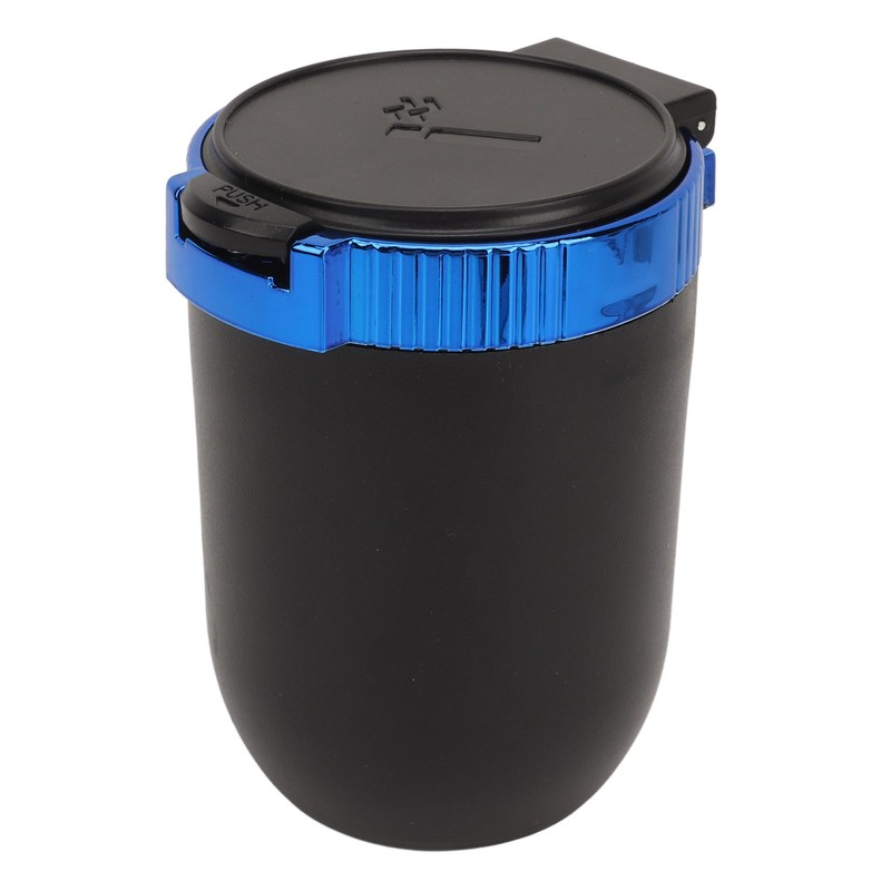 2Pcs Car Ashtray with LED Blue Light Portable Removable Car