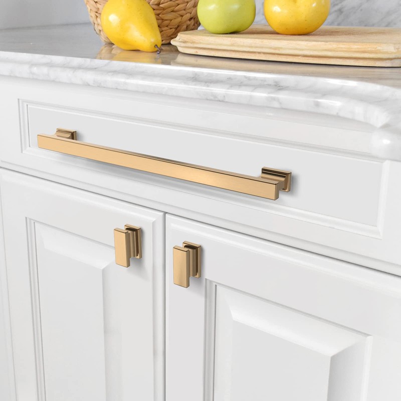 Asidrama 6 Pack 10 Inch(254mm) Champagne Bronze Kitchen Cabinet Handles,