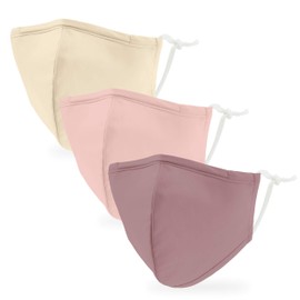 Weddingstar 3 Pack Kid's 3-Ply Washable Cloth Face Mask Reusable and Adjustable with Filter Pocket - Pastel