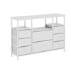 DRAWERHOM 8-Drawer Fabric Dresser TV Stand for 40" TV -
