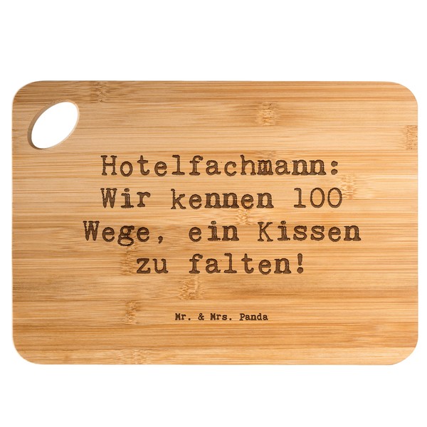 Mr. & Mrs. Panda Bamboo Chopping Board with German Text