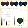 JpGdn 128Pcs Darts Shafts and Flights Plastic Medium Dart Stems