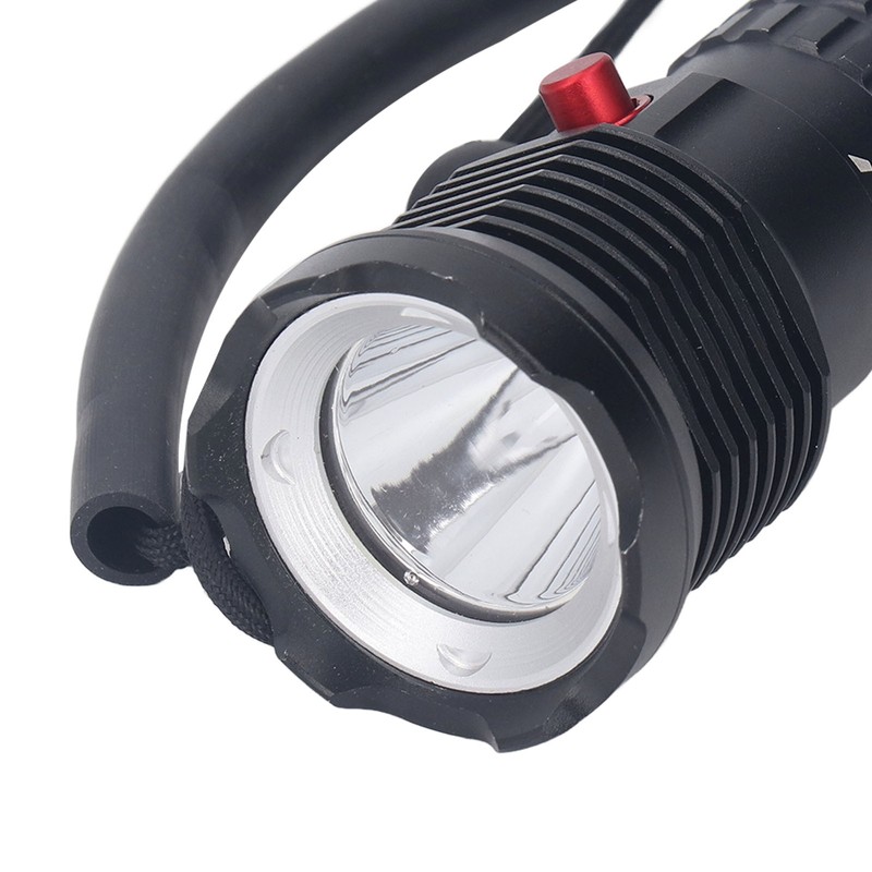 Diving Flashlight LED White Light Underwater Dive Torch IPX8 Waterproof