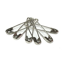 3 PACK OF 6 QUALICARE PREMIUM QUALITY MEDICAL GRADE STEEL SMALL 28MM (2.8CM) FASTENING SAFETY PINS