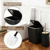 Bathroom Accessory Set with Shower Curtain and Rugs 23Pcs, Black
