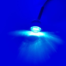 WIMACT 3/4 Inch LED Trailer Side Marker Button Lights, Clearance Signal Lamp, Waterproof Universal for Lorry Truck Camper Pickup Caravan Bus RV Boat 12V DC(Pack of 10) (Blue)