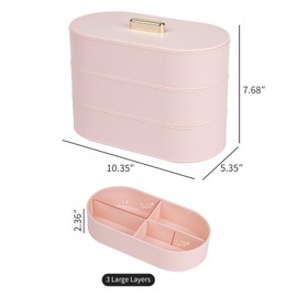 Yesesion Large Cable Organizer with Lid, Plastic Cord Management Box with 20pcs Wire Ties, Desk Drawer Tray for Phone Chargers, Power Cords, USB, Electronics Accessories, Jewelry, Art Craft (Pink)