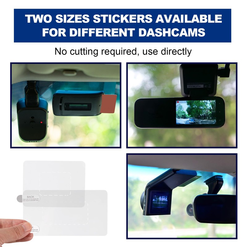 Rislobx Dashcam Windshield Sticker, 8PCS Electrostatic Stickers for Dash Cam