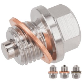 Dsnaduo 1PC M14x1.5 Stainless Steel Magnetic Oil Drain Plug Compatible with Honda Yamaha Triumph Motorcycle, John Deere Kawasaki ATV UTV