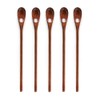 SITEDAN Muddler Spoon Wooden Dessert Spoon, Ice Cream Spoon, Small,
