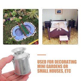 Yardwe 3Pcs Mini Milk Jug Vases, Small Metal Buckets for Crafts, Iron Flower Pots for Succulents, Vintage Decorative Miniature Cans for Home Decor, 2.36x1.77x1.57in