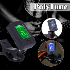 Guitar Tuner Clip, Chromatic Tuner with Large LCD Color Display for Acoustic, Electric, Bass Guitars, Banjo, Ukulele, Violin Music-Making Accessories