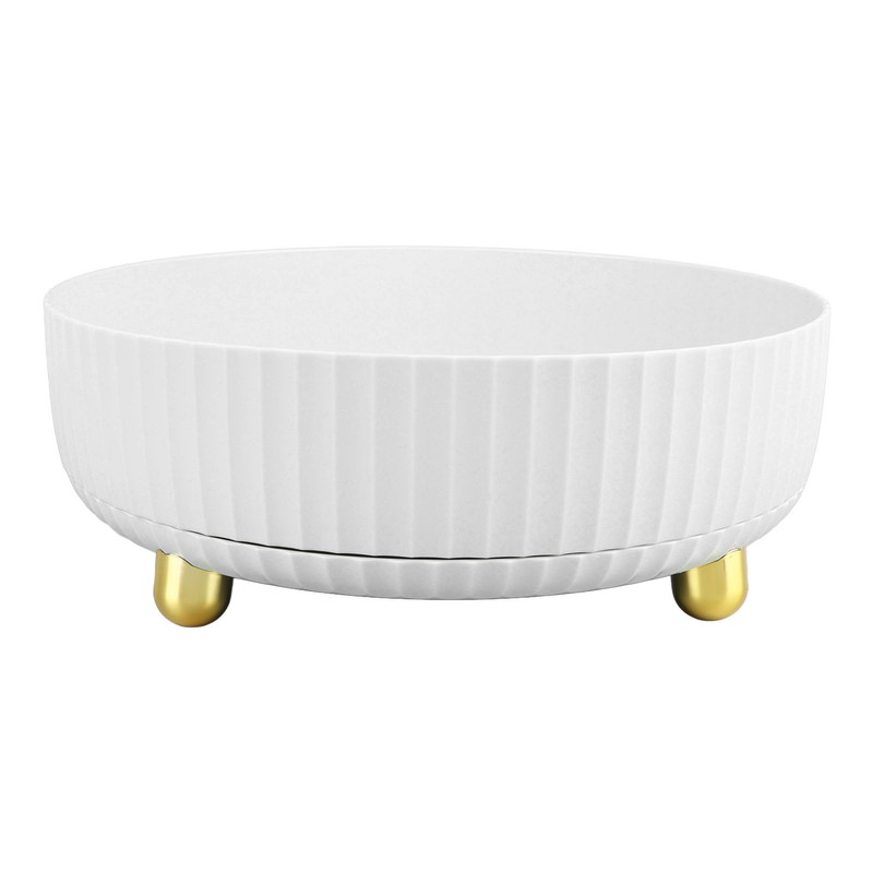 Rotatable Storage Tray Plastic Large Capacity Rotating Organizer Tray Desktop