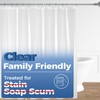 downluxe Clear Shower Curtain Liner, PEVA Lightweight Plastic Shower Liner
