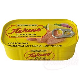 Cod Liver in Own Juice and Oil, with Lemon 3 x 120 g
