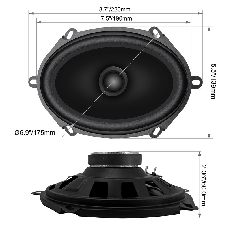 Sondpex CS17507: 5" X7” - 6"X8" Dual Cone Speaker