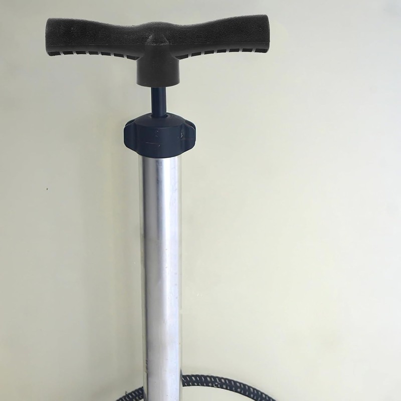 Manija de Bomba de Inflado Ergonómica, Plástico Negro Resistente