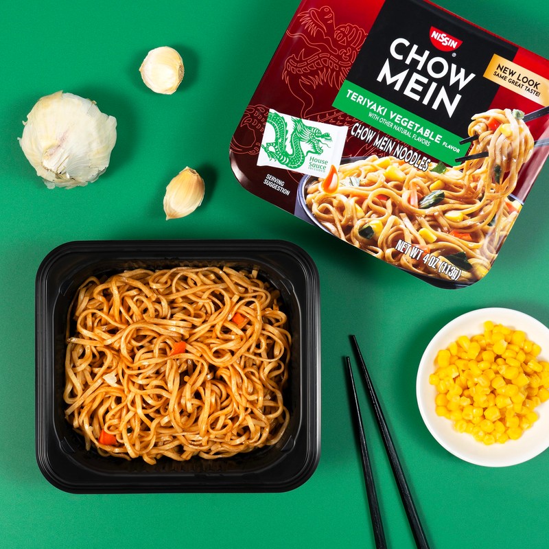 Nissin Chow Mein Noodles, Teriyaki Vegetable, 4 Ounce (Pack of