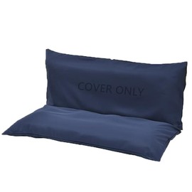 Three Seat Swing Replacement Cushions Cover ONLY, Anti-Slip Tie Rope Design Bench Cushions Cover for Outdoor Furniture, Zipper Easy to Change Porch Swing Cushions Cover (Navy Blue, 60"W x 40"D x 4"T)