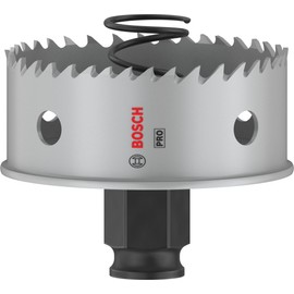 Bosch 1 x Pro Sheet Metal Power Change Plus Hole Saw (for Stainless Steel Sheets, Steel Sheets, Diameter 64 mm, Professional Accessories Drill/Screwdriver)