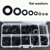 HSEAMALL 500PCS Black Nylon Washers,M2 M2.5 M3 M4 M5 M6