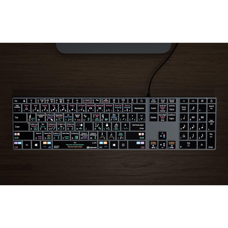 KB Covers Dorico Backlit Pro Aluminum Keyboard - Windows -