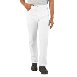 Dickies Men's Flex Duck Canvas Utility Painter's Pants White
