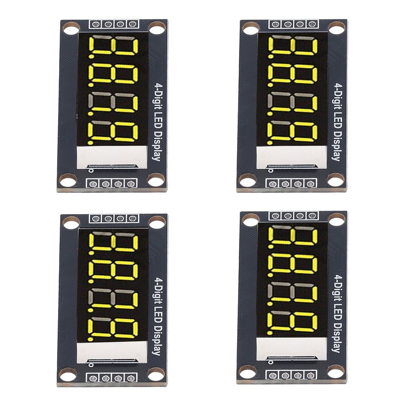 4 Sets Digital Tube Display Module LED 4 Digit 7